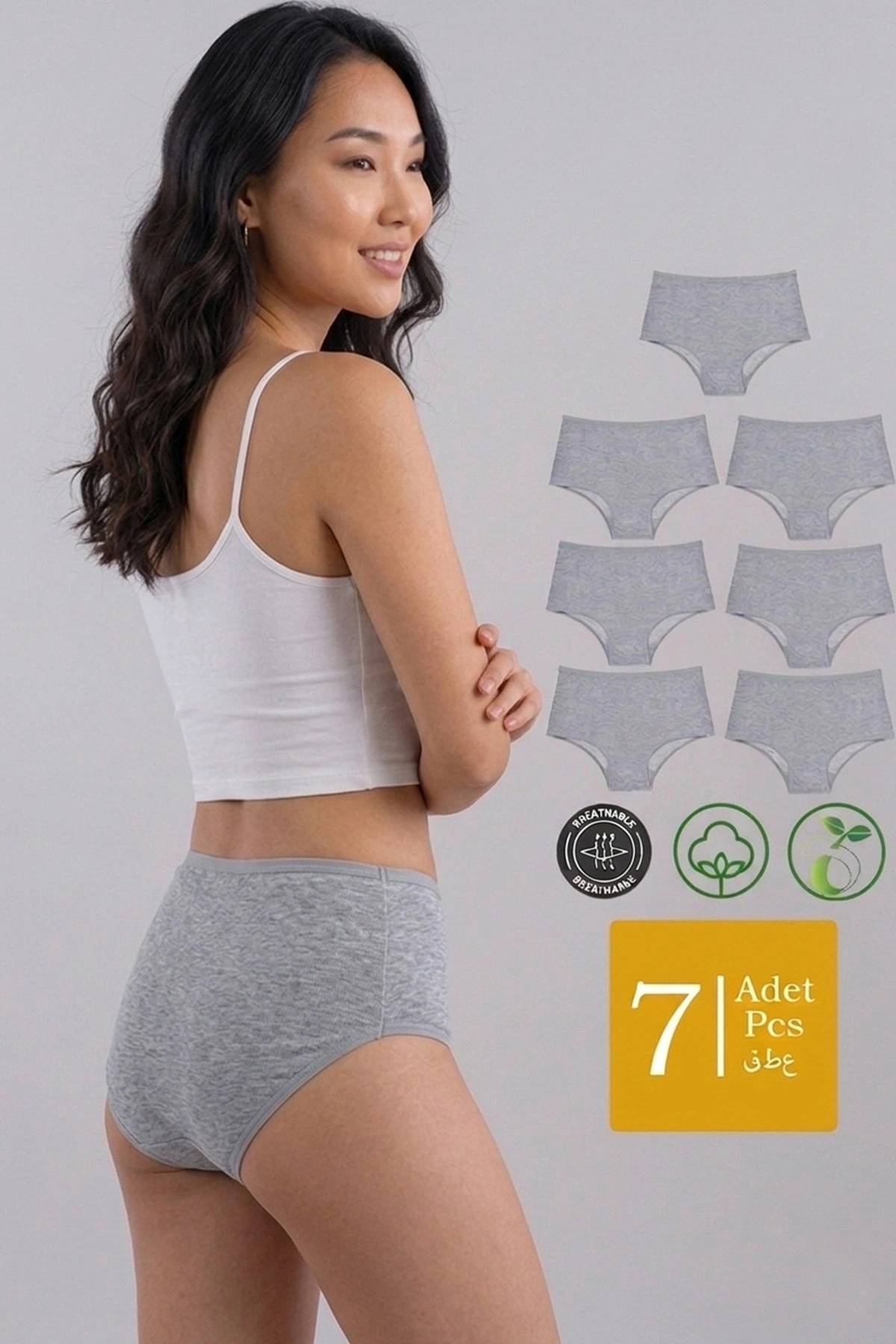 Pamuklu 7li Paket Yüksek Bel Toparlayıcı Etkili Bato Külot