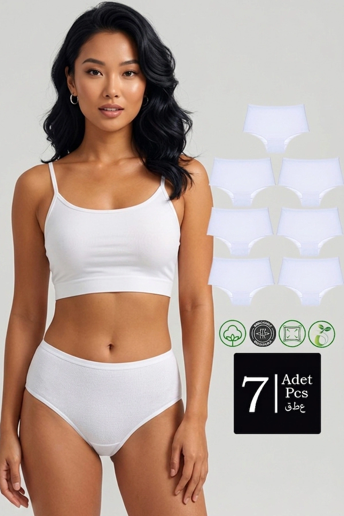 Pamuklu 7li Paket Yüksek Bel Toparlayıcı Etkili Bato Külot