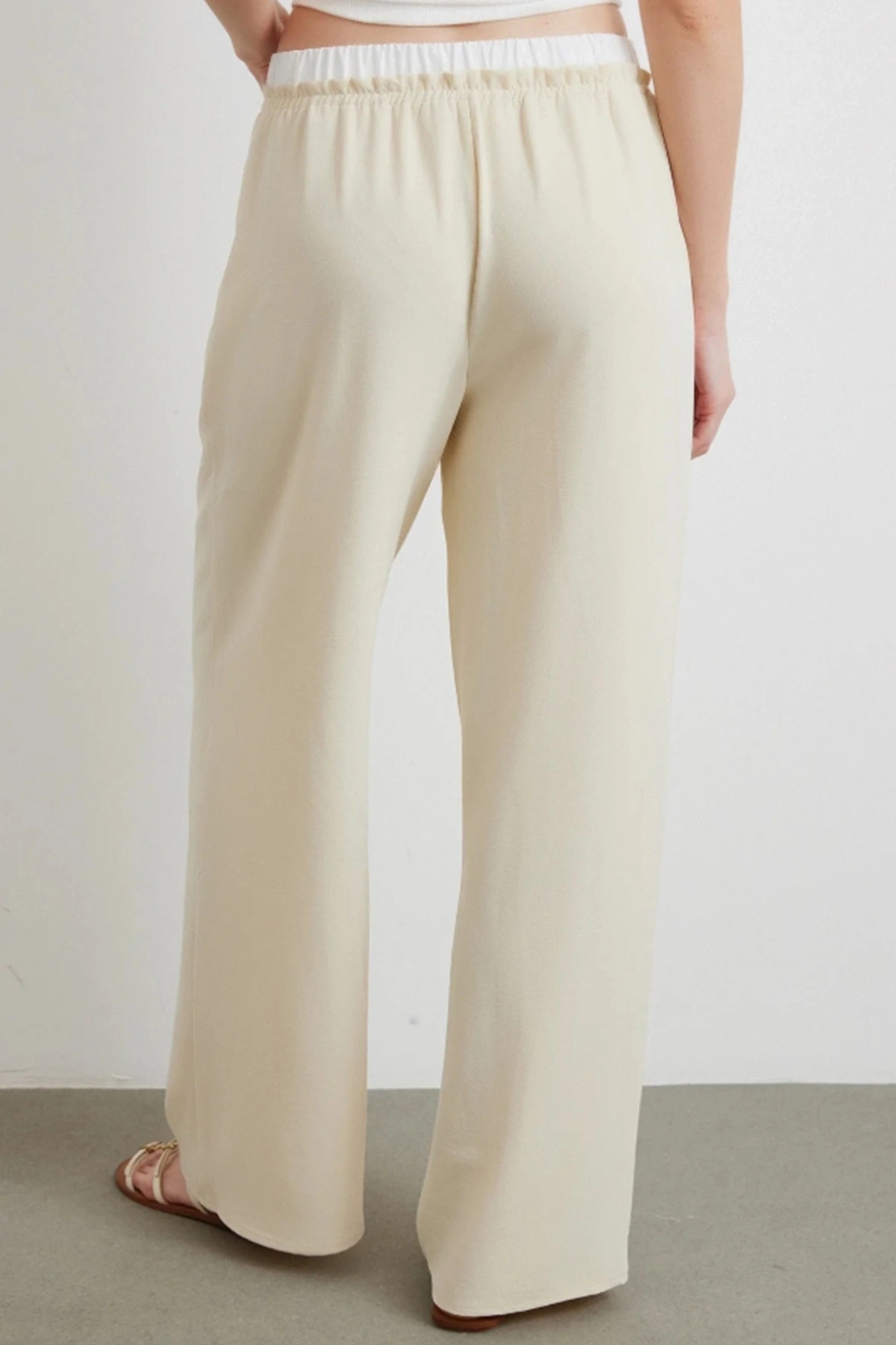 Bel Bantlı Wide Leg Rahat Pantolon