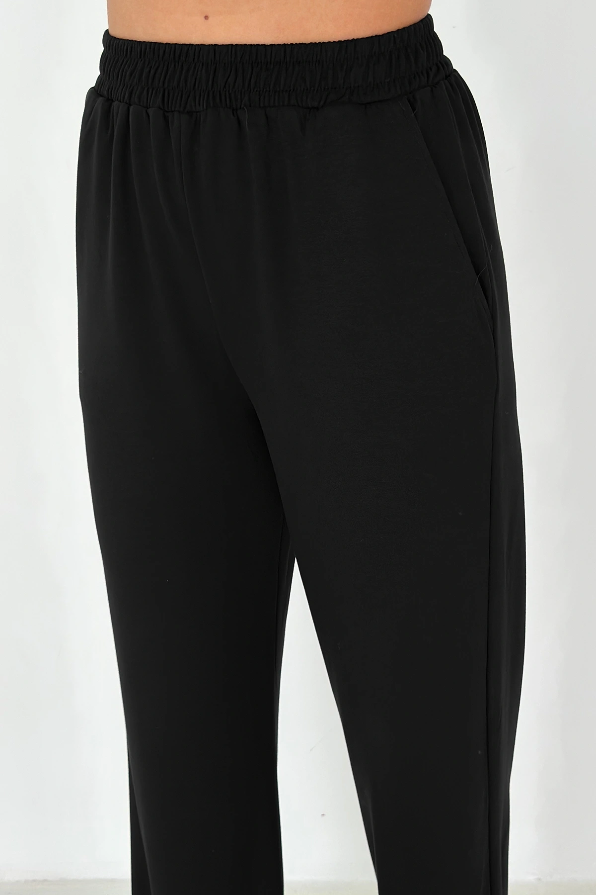 Beli Bağcıklı Yanı Yırtmaçlı Modal Takım