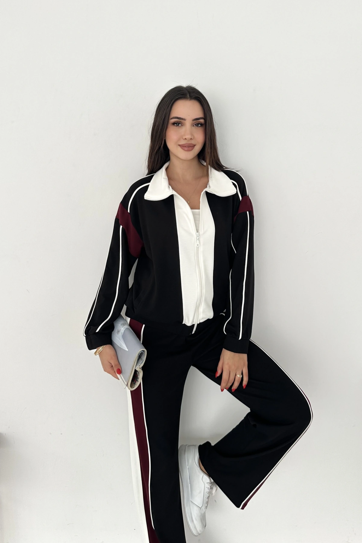 Garnili Fermuarlı Modal Takım