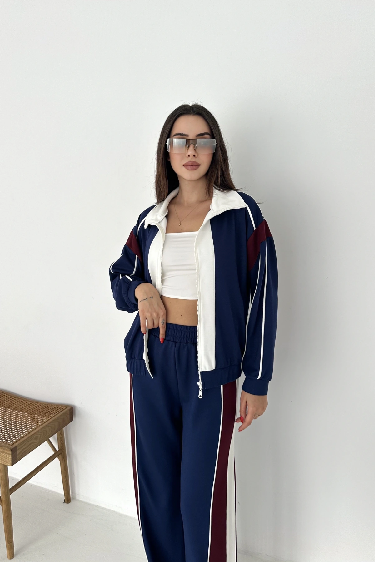 Garnili Fermuarlı Modal Takım