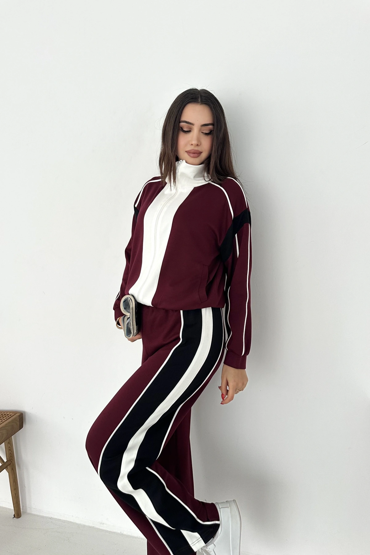 Garnili Fermuarlı Modal Takım