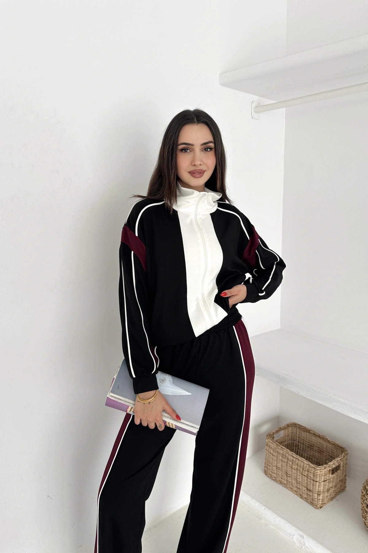 Garnili Fermuarlı Modal Takım