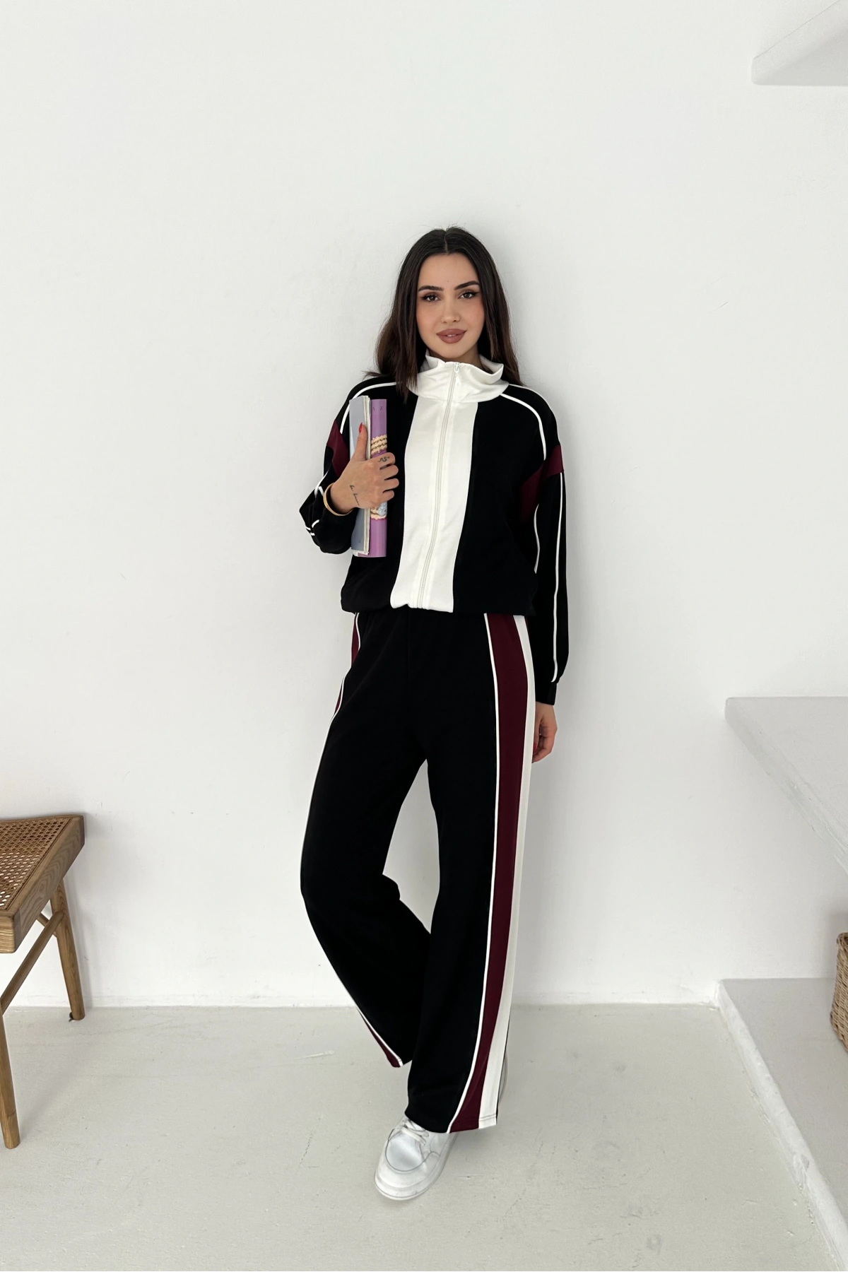 Garnili Fermuarlı Modal Takım