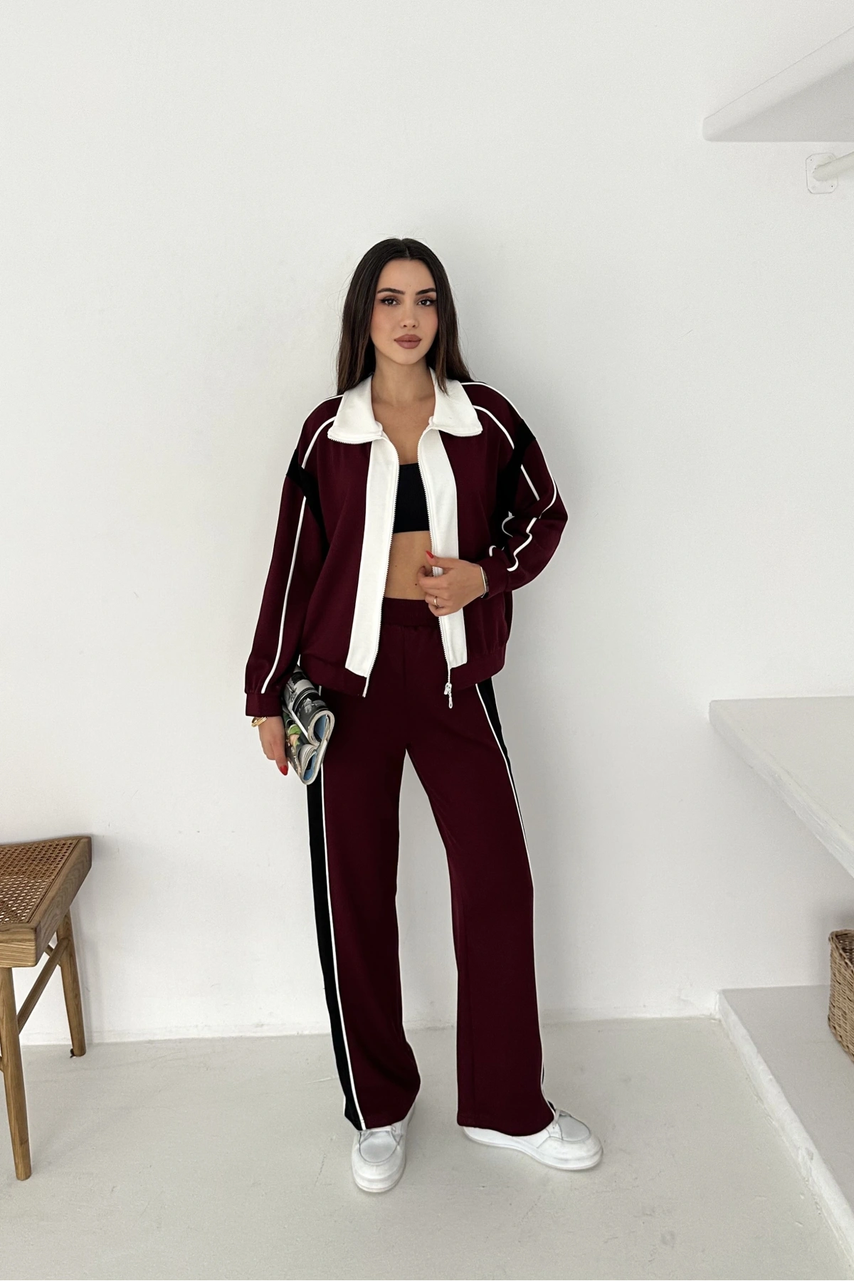 Garnili Fermuarlı Modal Takım