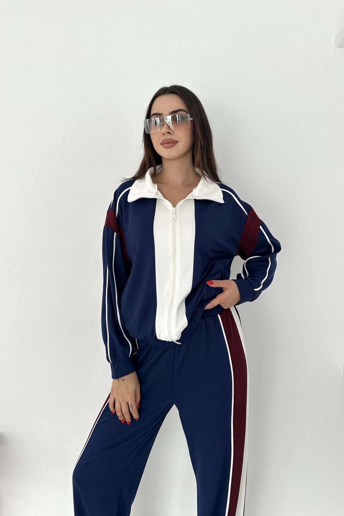 Garnili Fermuarlı Modal Takım