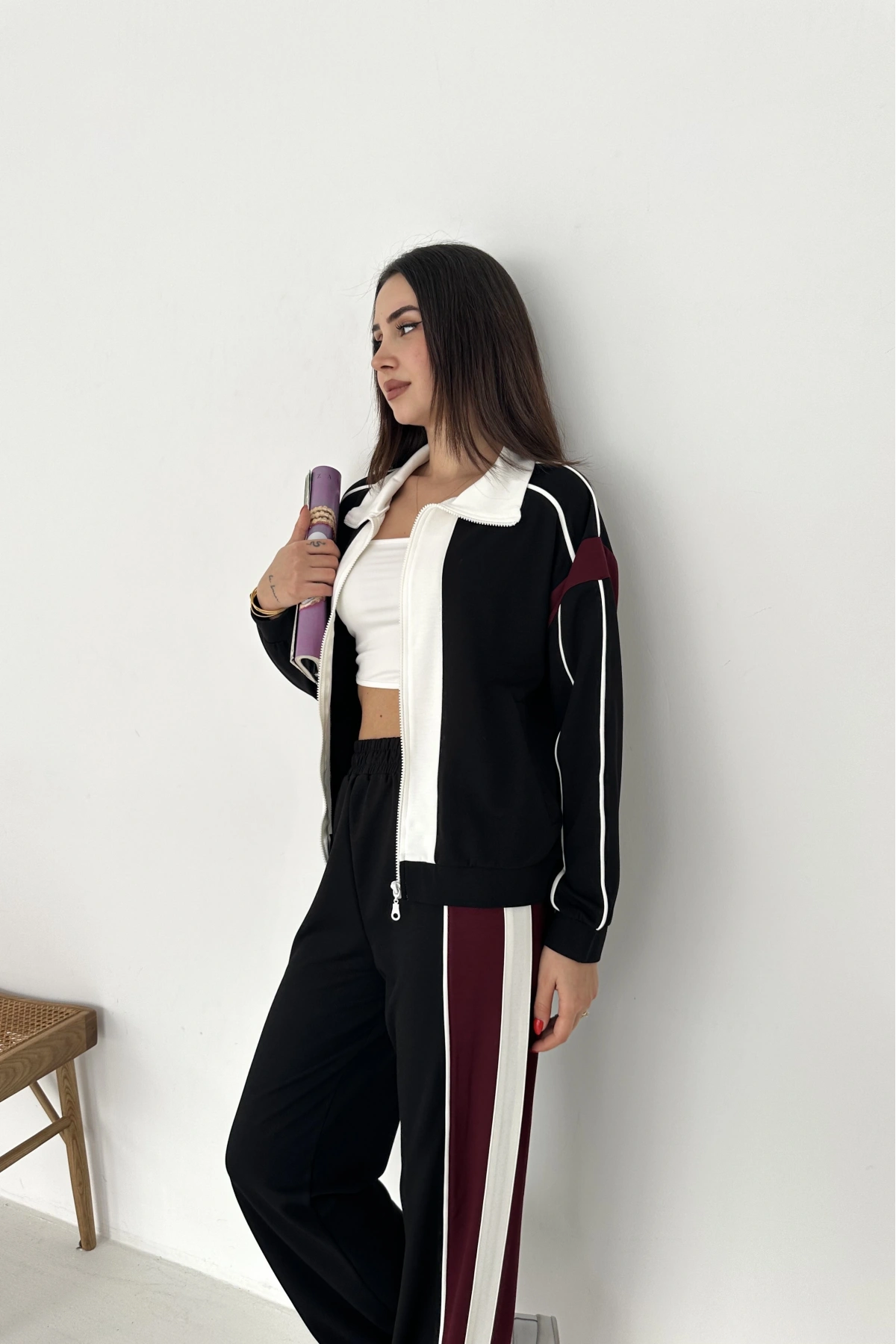 Garnili Fermuarlı Modal Takım