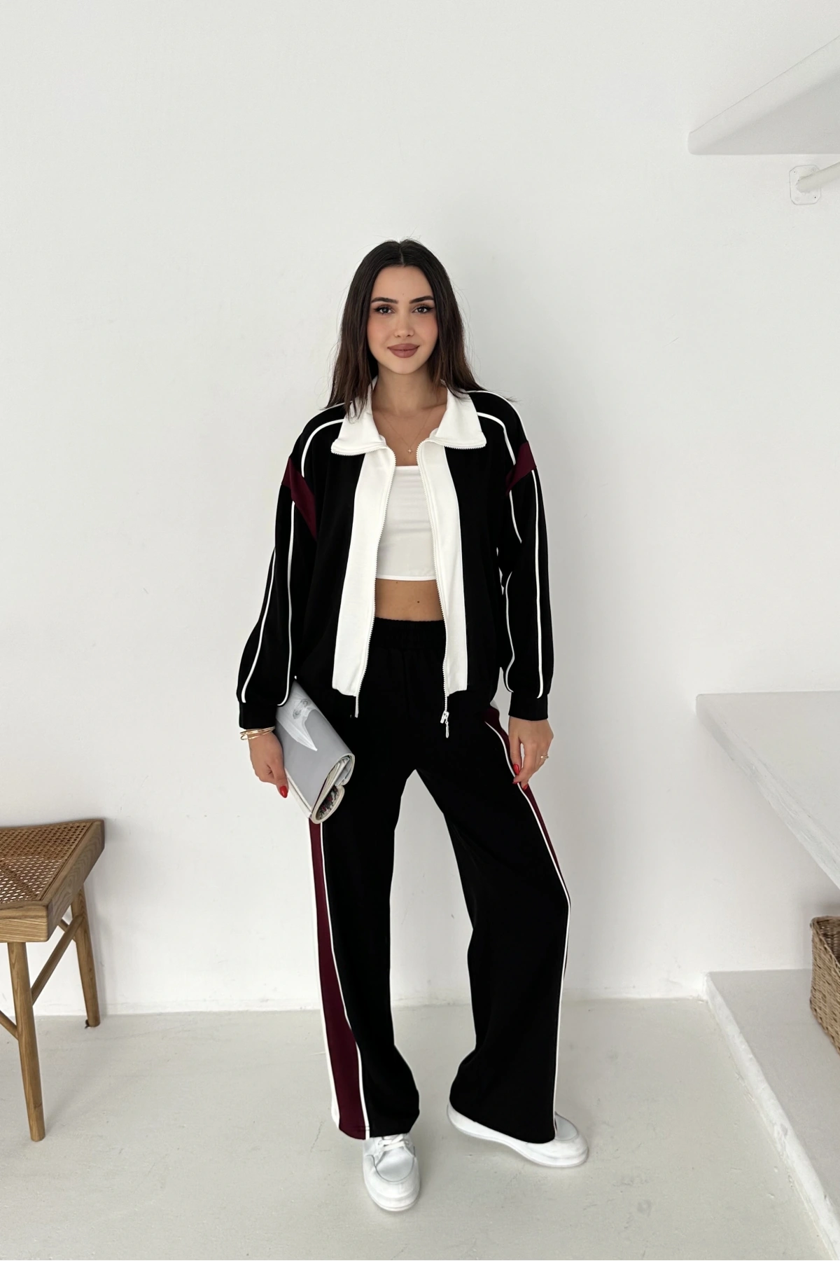 Garnili Fermuarlı Modal Takım