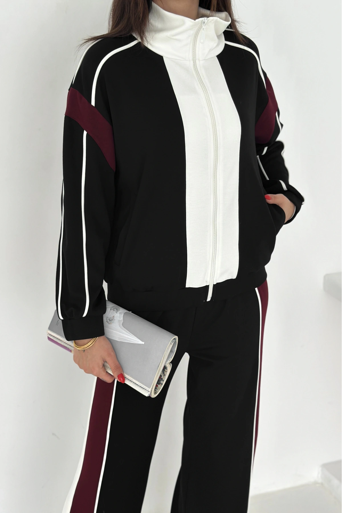 Garnili Fermuarlı Modal Takım