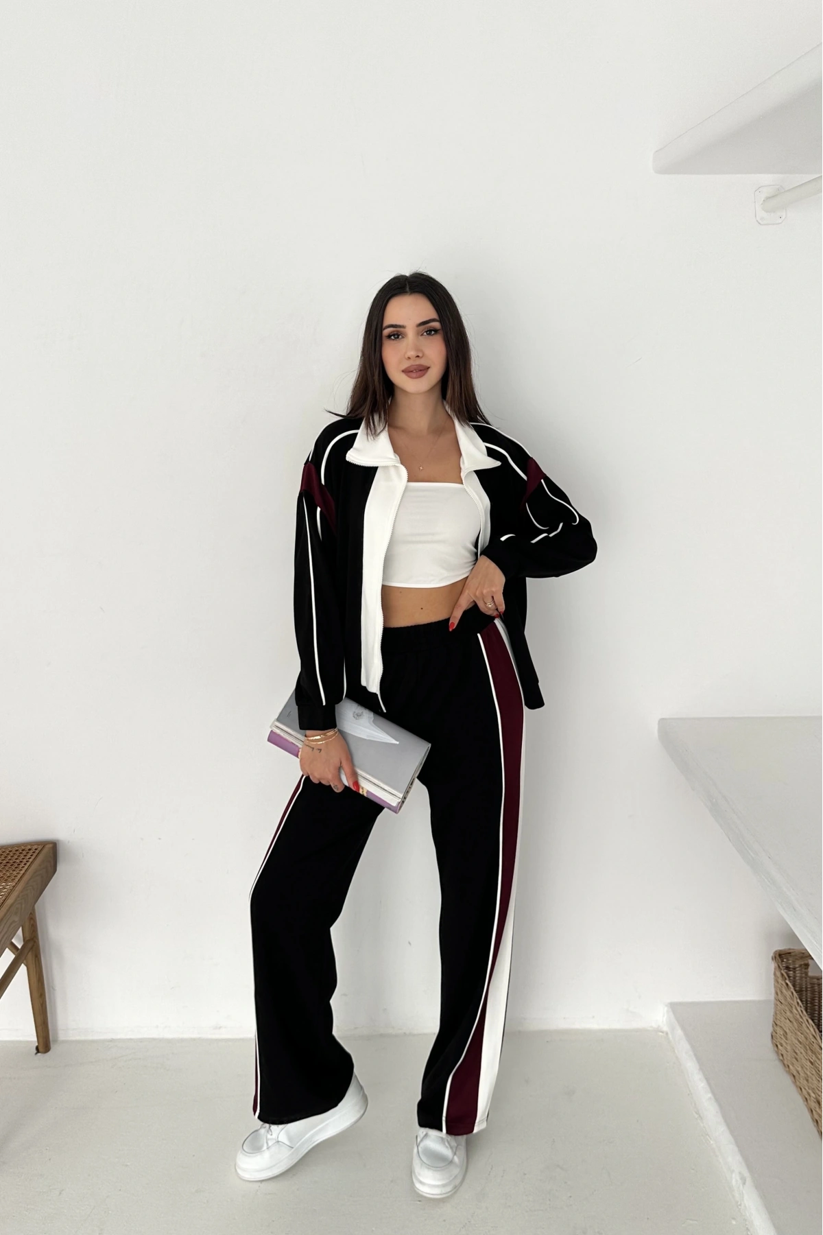 Garnili Fermuarlı Modal Takım