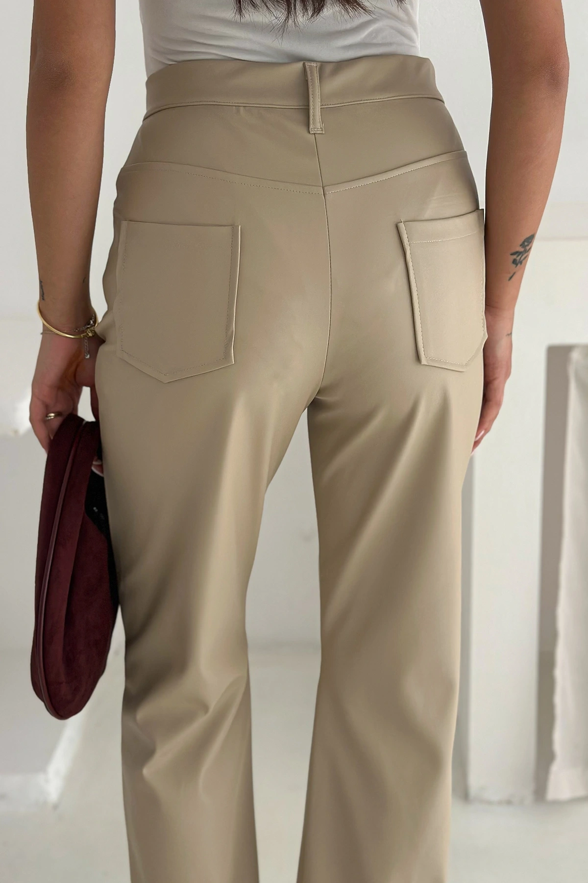 İçi Kadife Deri Pantolon