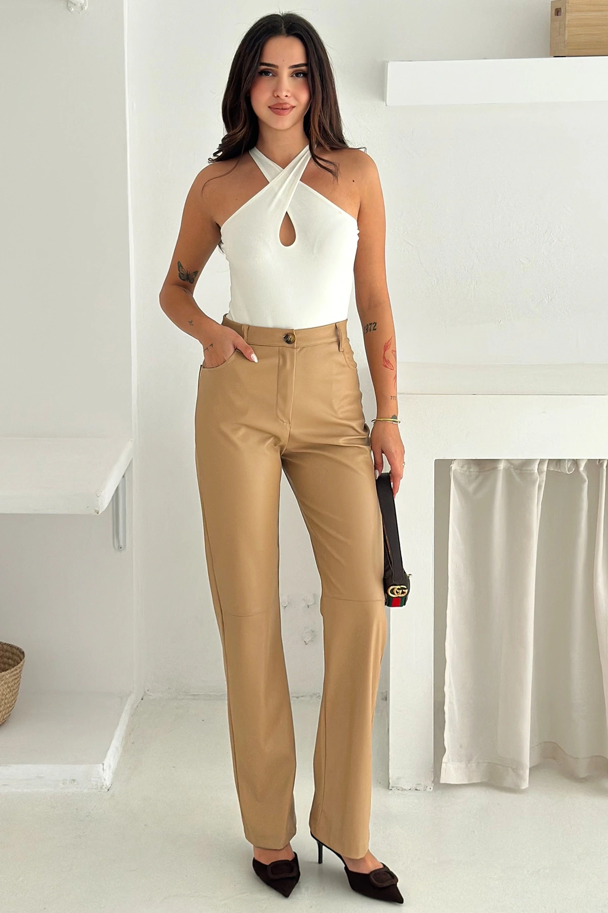 İçi Kadife Deri Pantolon