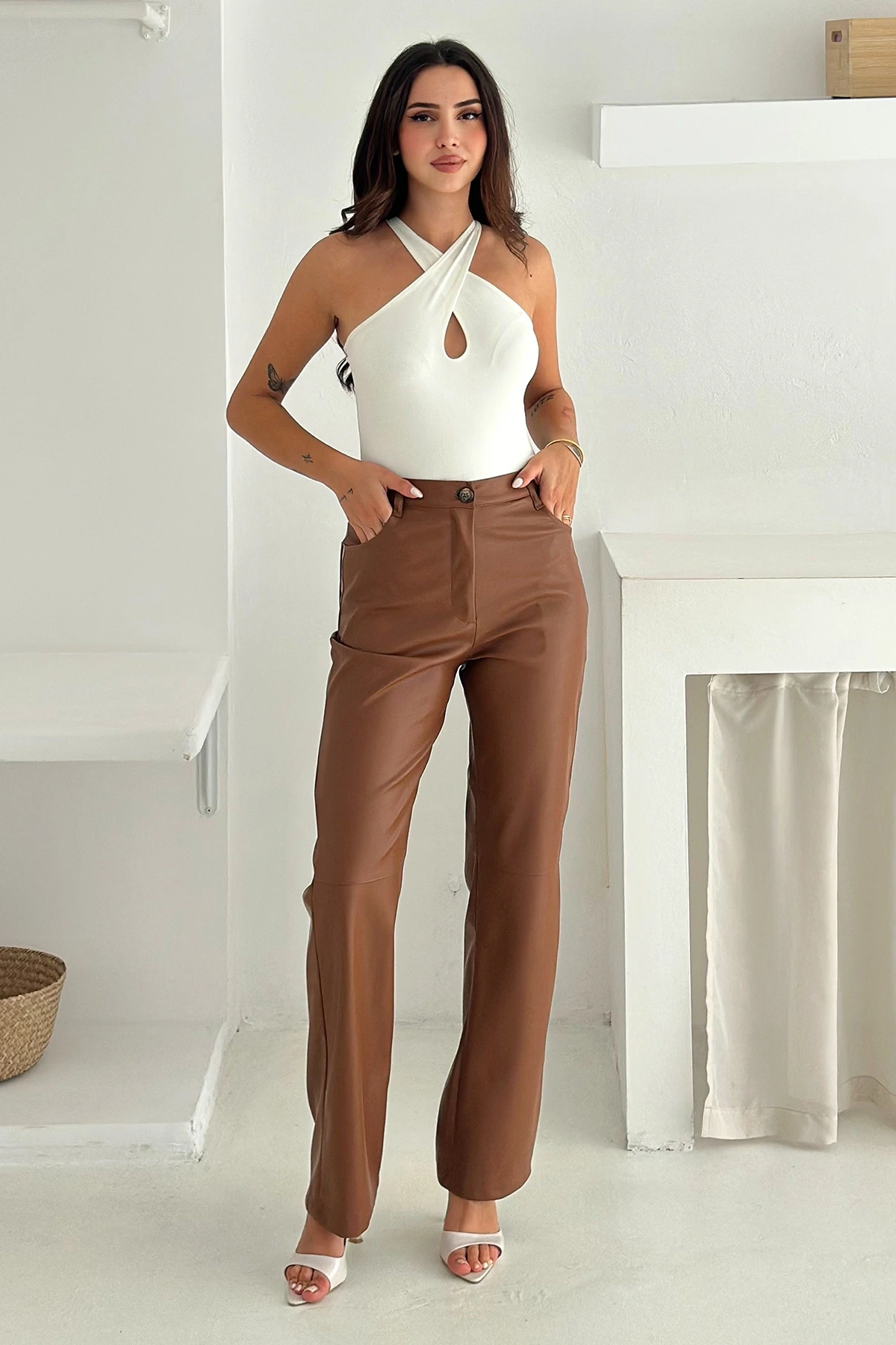 İçi Kadife Deri Pantolon