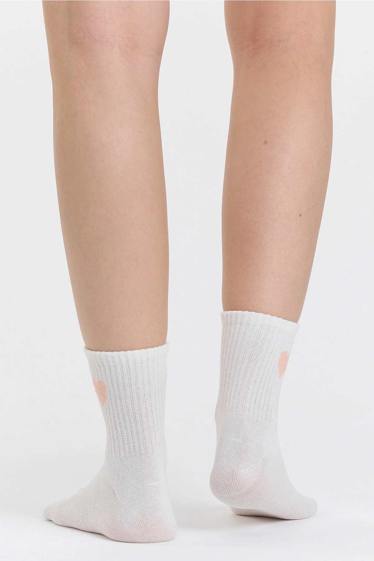 Kalp İşlemeli 4Çift Kolej Çorap Seti