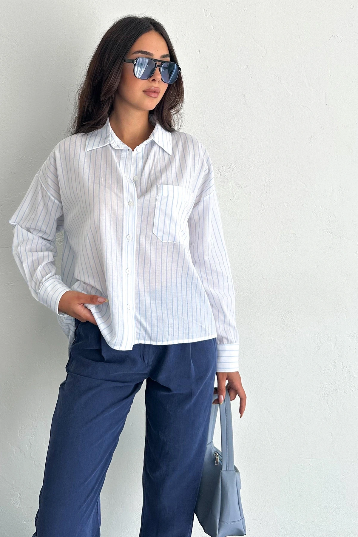 Ocean Breeze Cepli Çizgili Gömlek