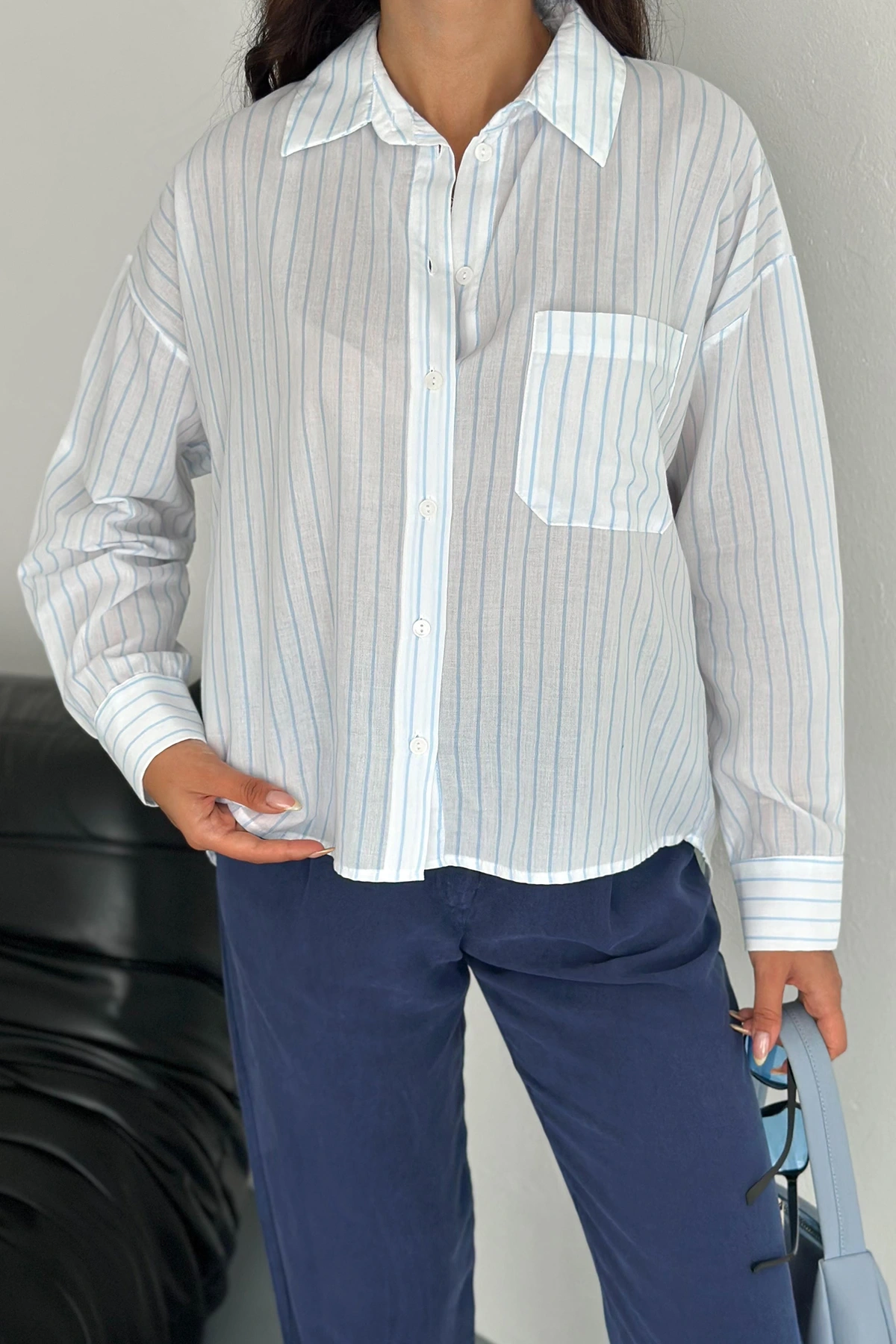 Ocean Breeze Cepli Çizgili Gömlek