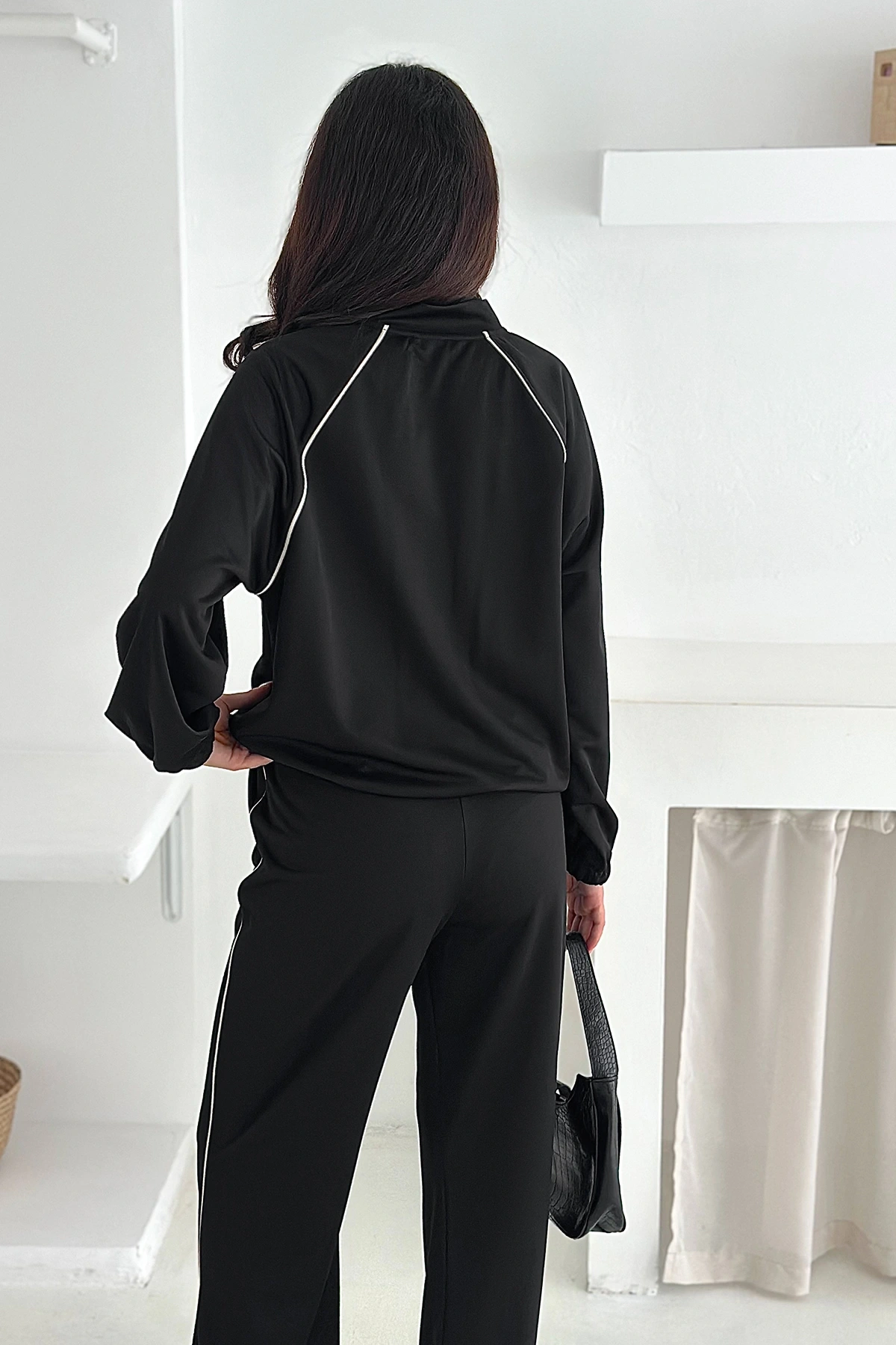 Örme Duble Şerit Detaylı Takım