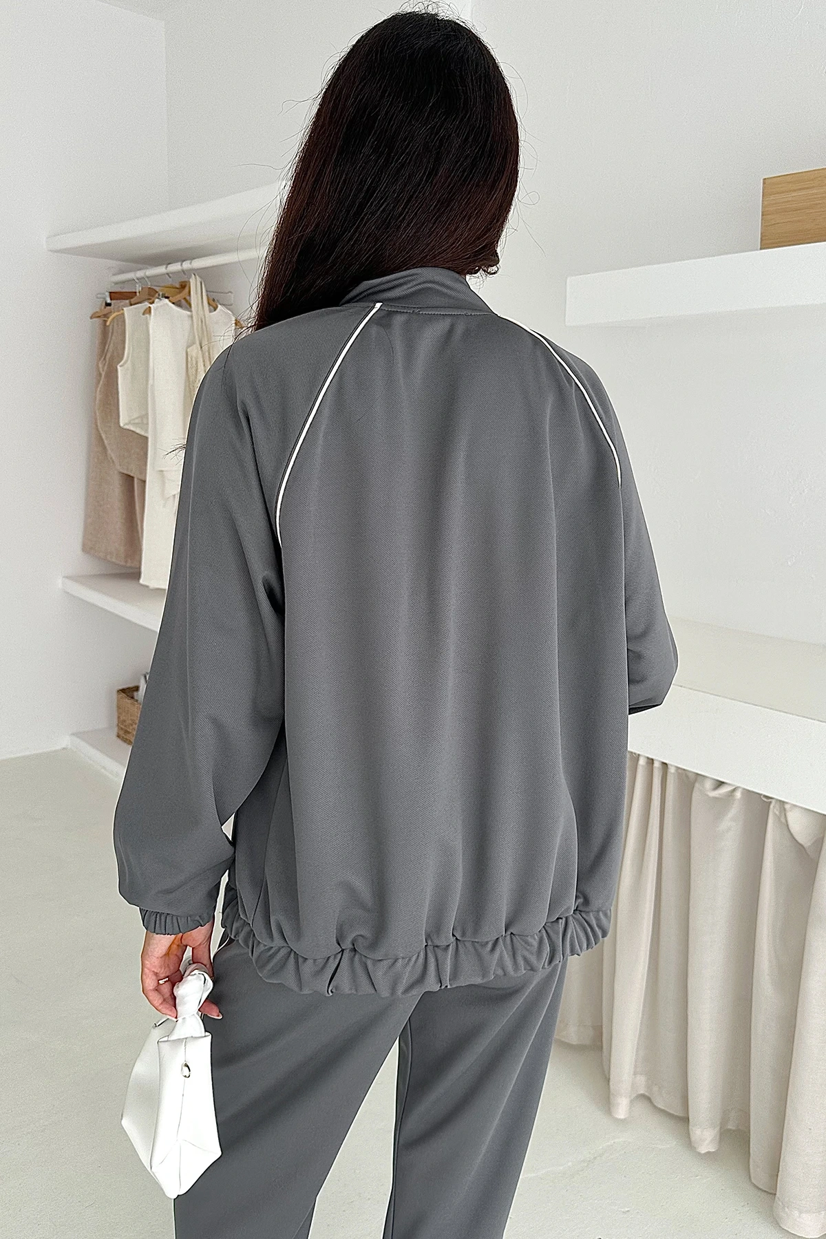 Örme Duble Şerit Detaylı Takım