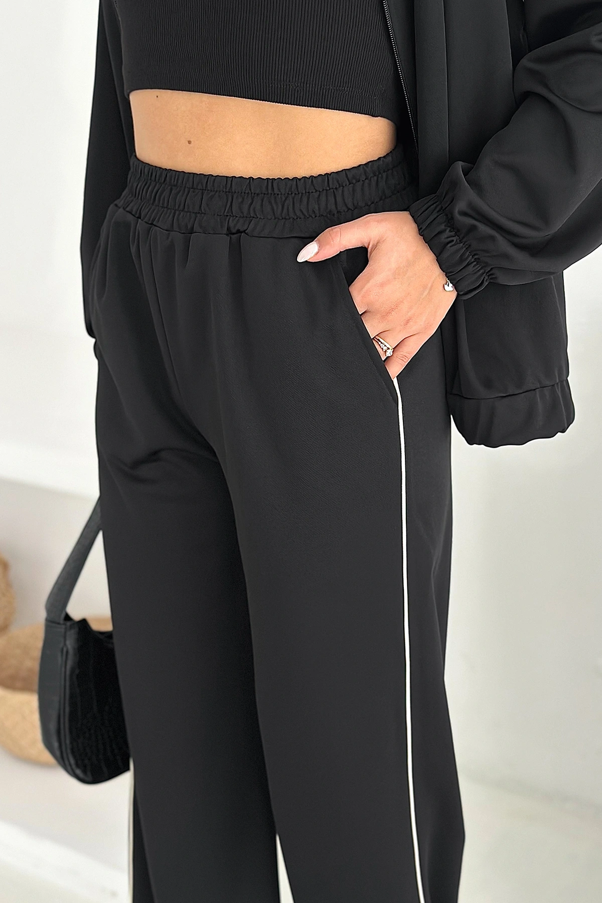 Örme Duble Şerit Detaylı Takım