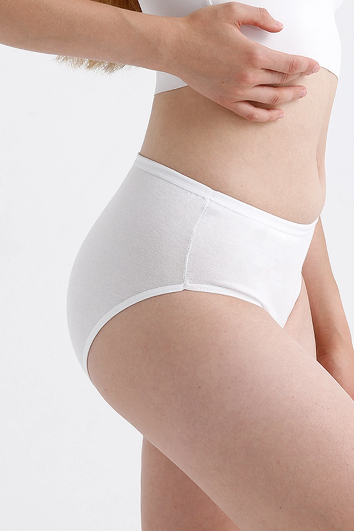 Premium 7Li Paket Pamuklu Yüksek Bel Bato Külot