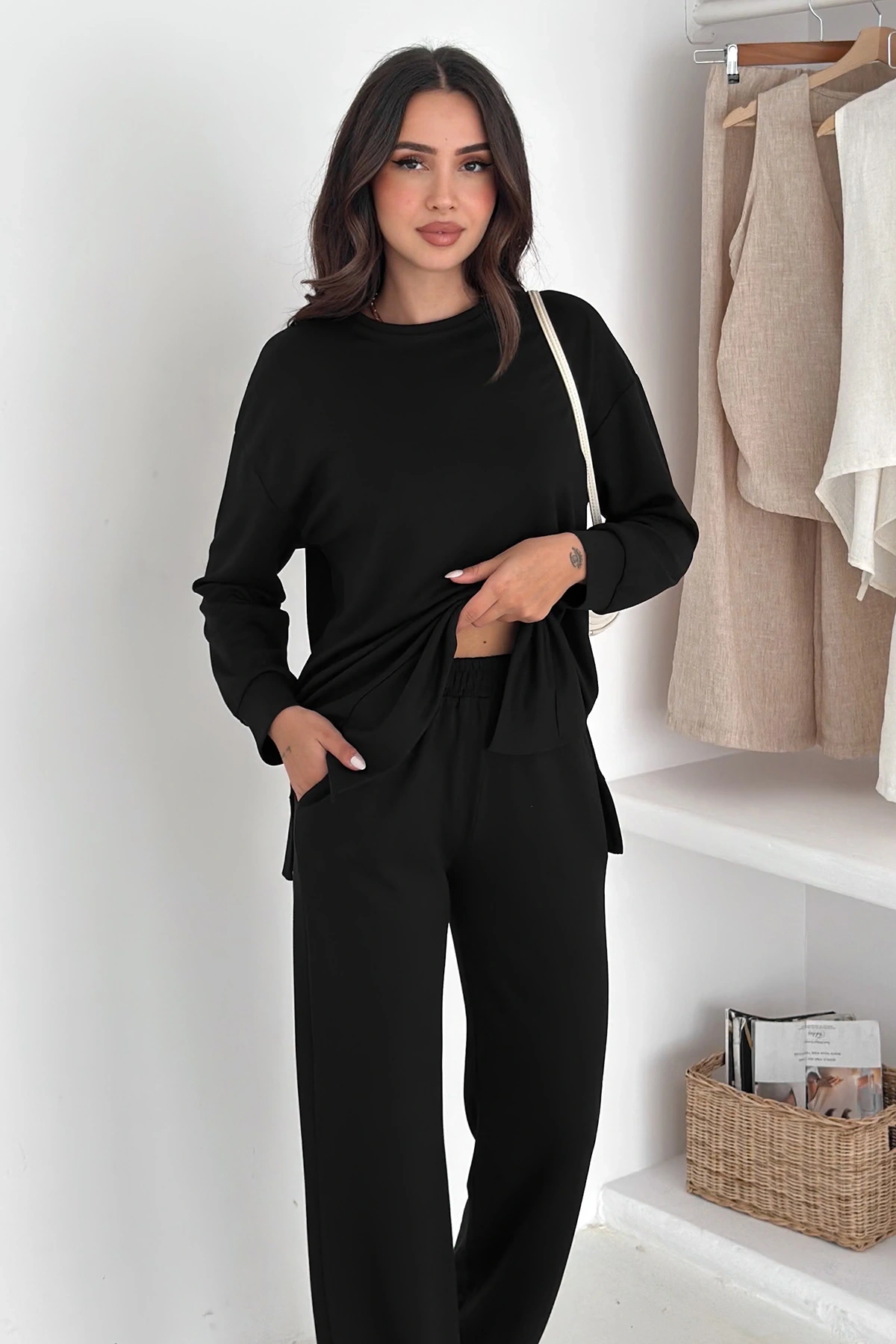 Yanı Yırtmaçlı Basic Modal Takım