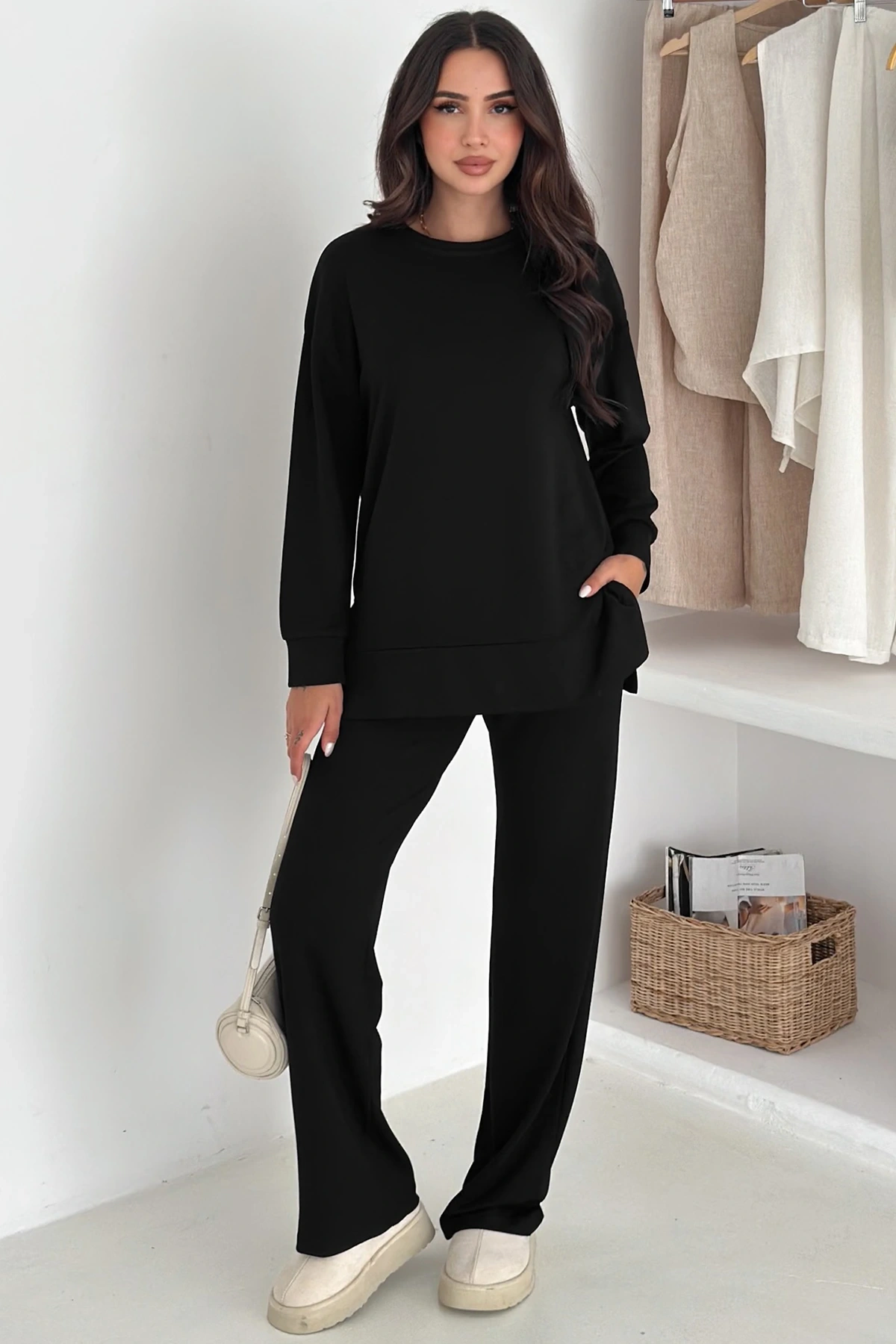 Yanı Yırtmaçlı Basic Modal Takım