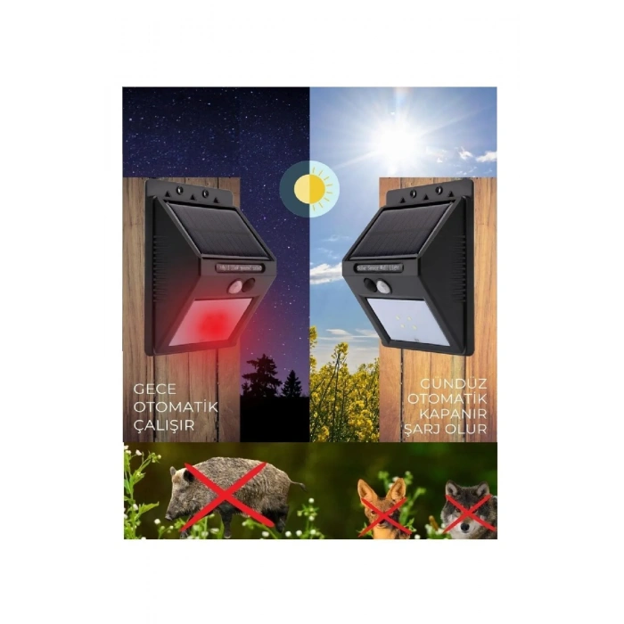 GÜNEŞ ENERJİLİ SENSÖRLÜ DOMUZ KOVUCU İNFRARED IŞIK