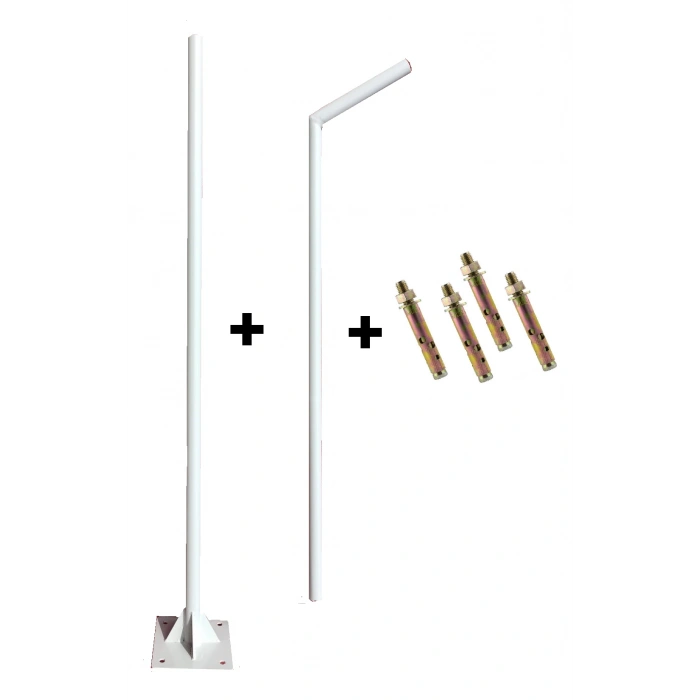 60W SOLAR BAHÇE AYDINLATMA LAMBASI + 3M. LAMBA DİREĞİ