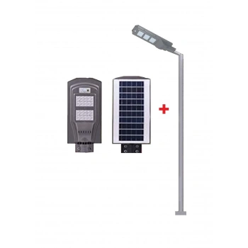 120W SOLAR SOKAK LAMBASI CT-4691 + 3m. LAMBA DİREĞİ
