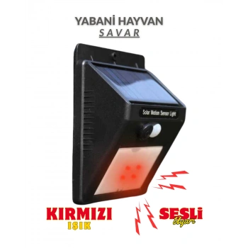 Domuz Kovucu Ayı Kovucu Işıklı Sesli Güneş Enerjili Sensörlü Solar Gece Gündüz Modlu Domuz Kovar Ayı Kovar