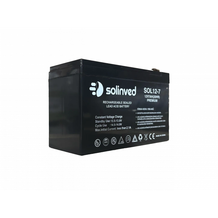 12V 7 AH Ups Ve Alarm Aküsü (Premium)