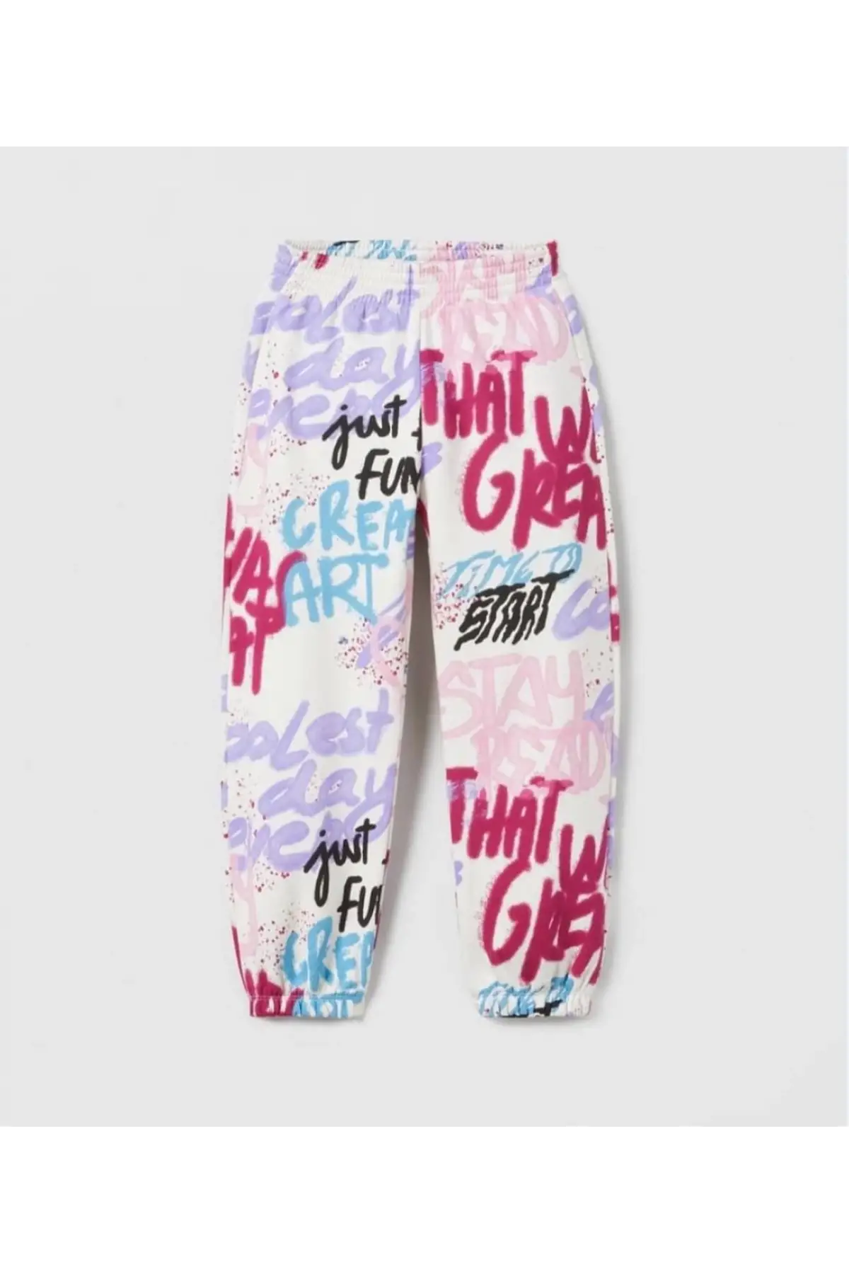 Çocuk Grafitti Baskılı Kapüşonlu Alt-Üst İkili Takım