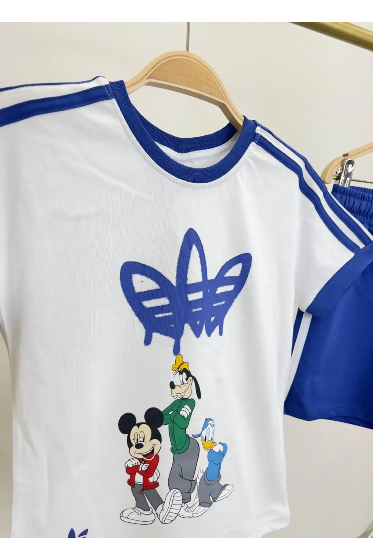 Erkek Çocuk Friends Baskılı Mavi Yazlık Takım