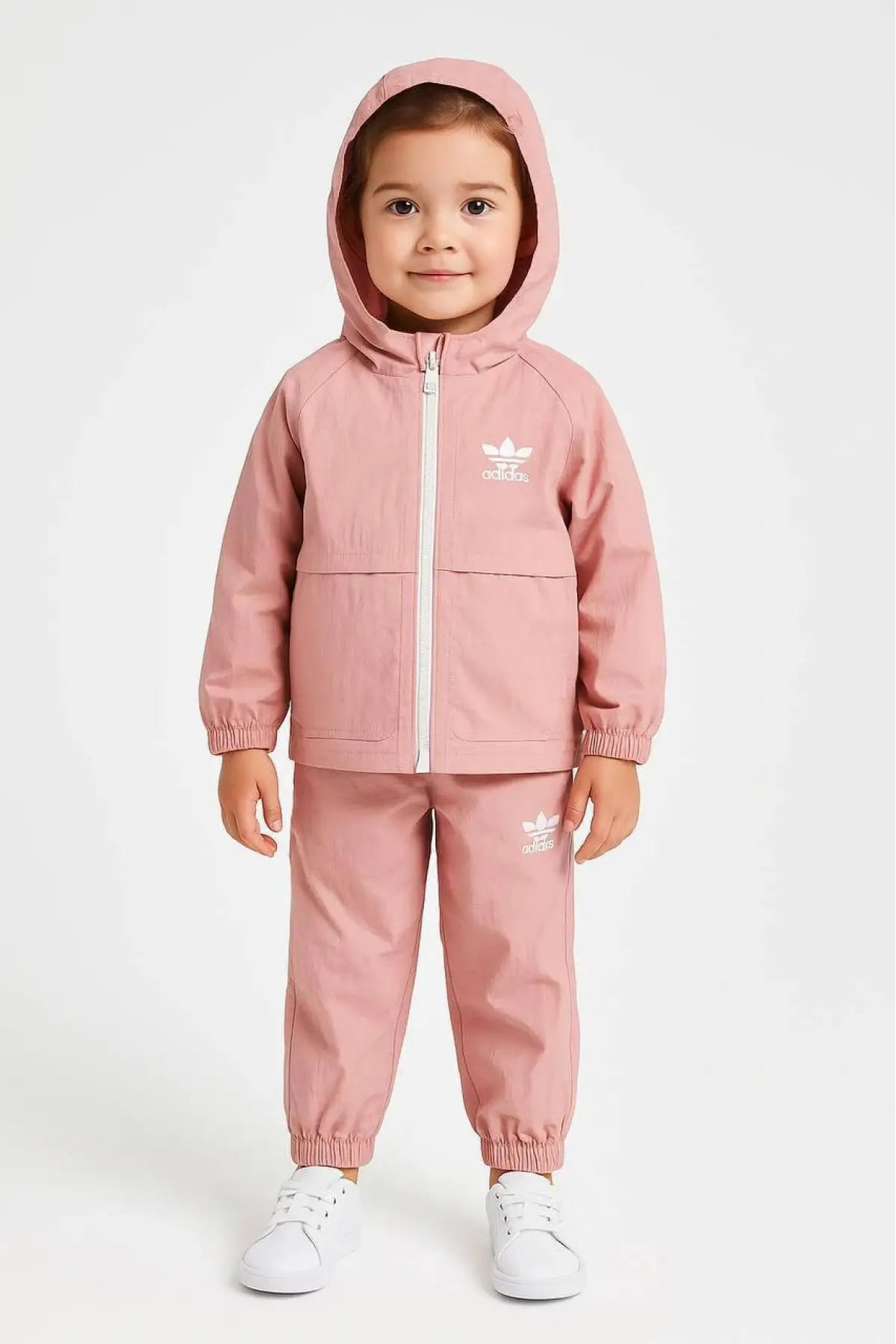 Kız Çocuk Su İtici Penye Astarlı Yağmurluk Takım