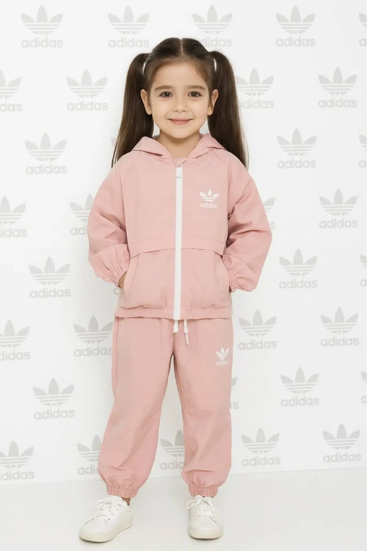 Kız Çocuk Su İtici Penye Astarlı Yağmurluk Takım