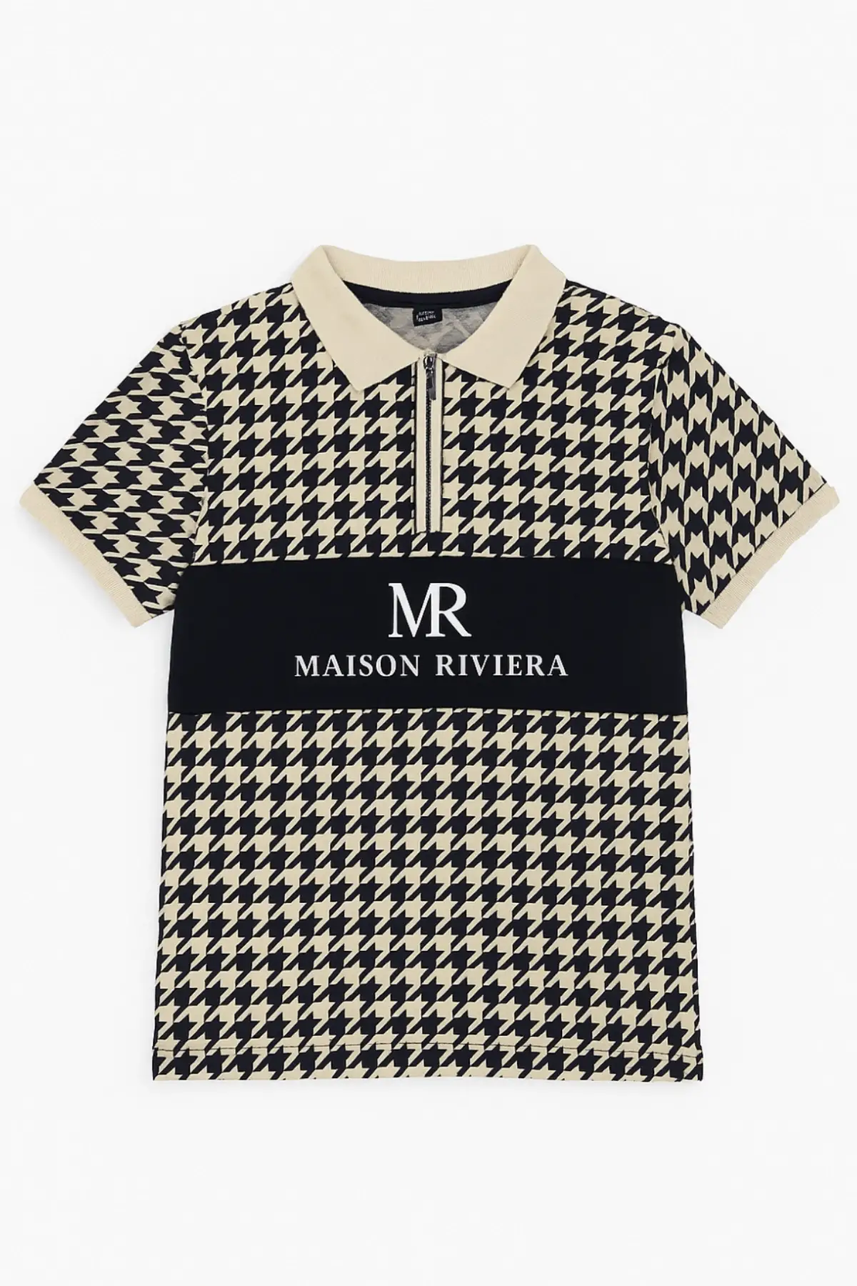 Erkek Çocuk Ekose Fermuarlı Polo Yaka Tişört