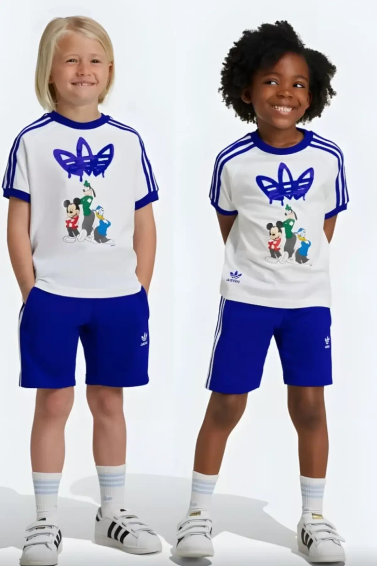 Erkek Çocuk Friends Baskılı Mavi Yazlık Takım