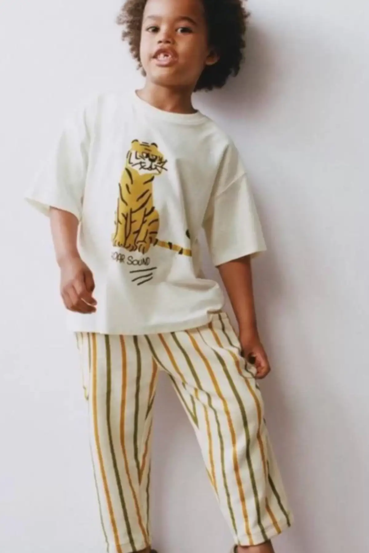 Erkek Çocuk Kaplan Baskılı İnce Alt-Üst Takım