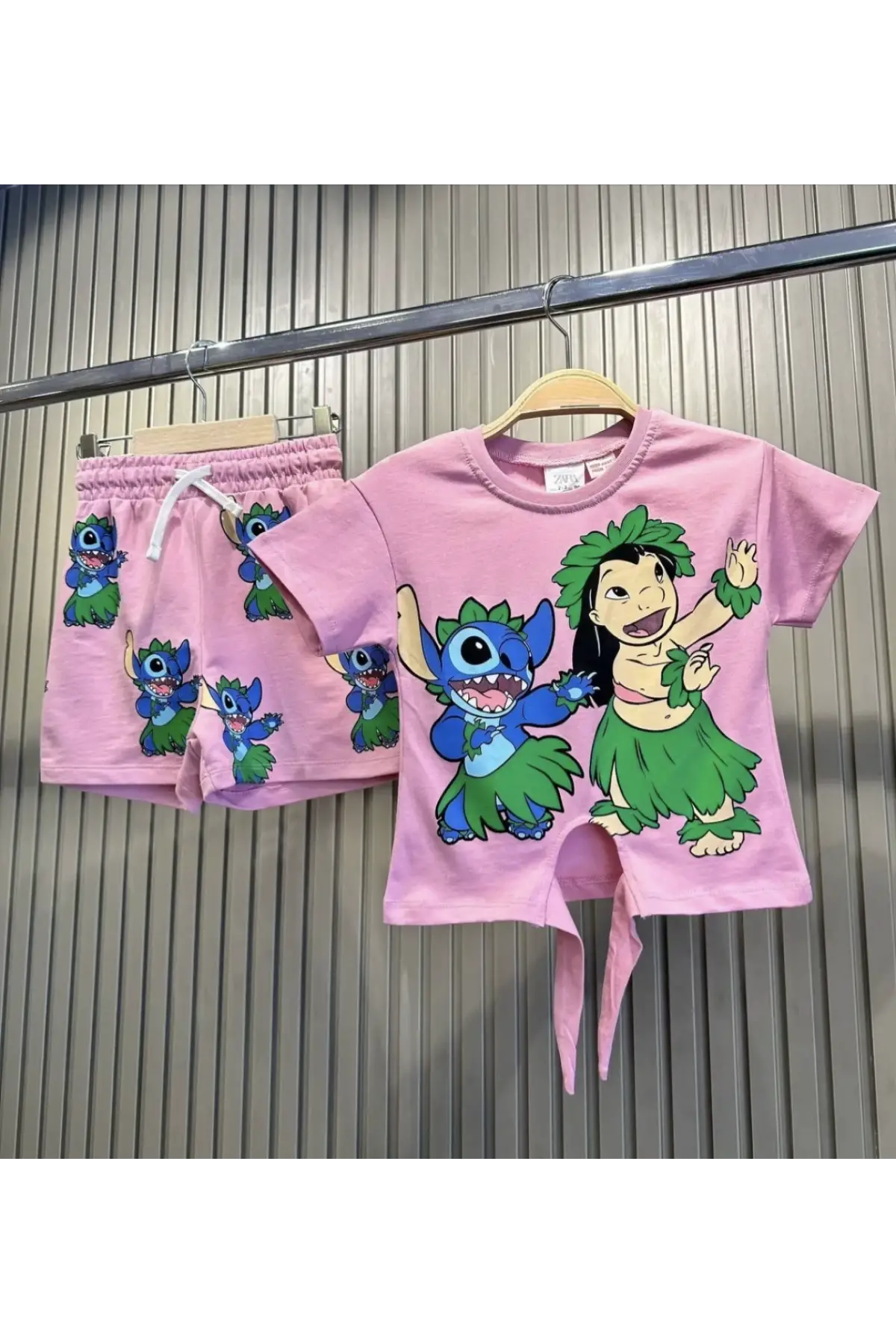 Kız Çocuk Stich Baskılı Takım