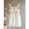 Kız Çocuk Papatya Desenli Yazlık Elbise