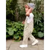 Erkek Çocuk Tişörtlü Çizgili Tulum Salopet