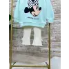 Kız Çocuk Minnie Mouse Triko Taytlı Takım