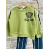 Erkek Çocuk Bear Hug Baskılı %100 Pamuk Alt Üst Takım