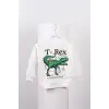 Erkek Çocuk Dinozor Baskılı %100 Pamuk Sweatshirt