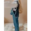 Kız Çocuk Kot Yelek Pantolon Takım