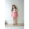 Kız Çocuk Love Baskılı Pembe Şortlu Takım