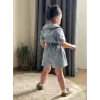 Kız Çocuk Bebe Yaka Taşlı Şort Tulum