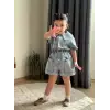 Kız Çocuk Bebe Yaka Taşlı Şort Tulum