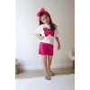Kız Çocuk Kelebek Pembe Şortlu Takım